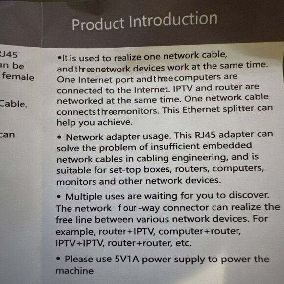 NEW 1000Mbps 1x3 RJ45 Ethernet Splitter 3 port - Picture 6 of 7